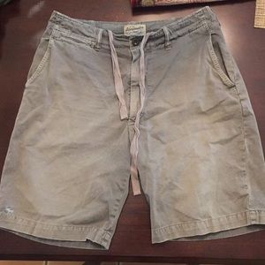 Men’s faded grey Abercrombie shorts.